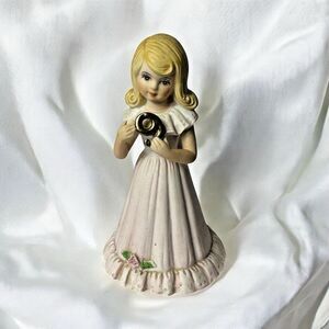 Vintage Enesco Growing Up Birthday Girls Figurine – Age 9 – Blonde Hair – 5.5”